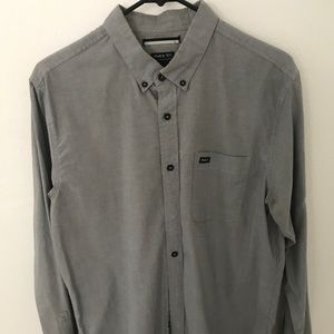 RVCA Long-Sleeve Gray Button Up